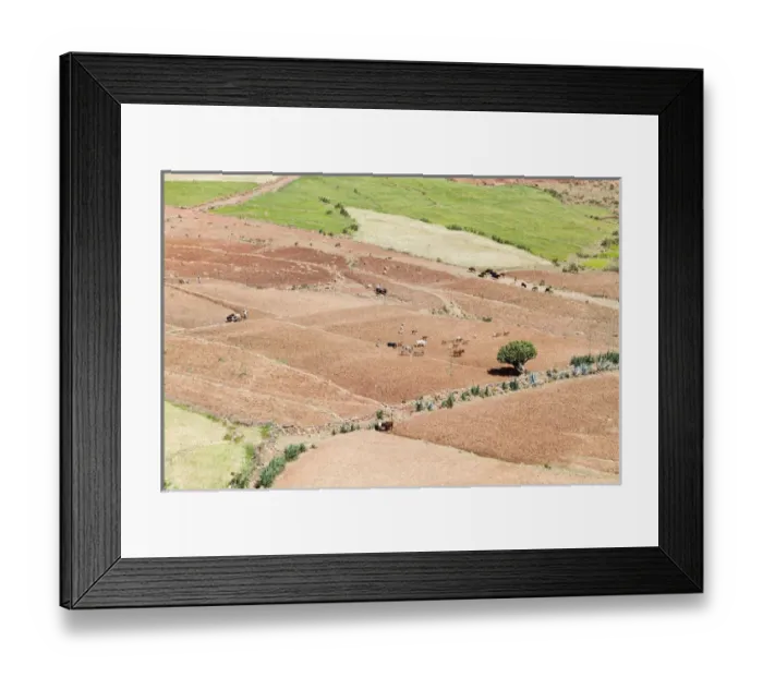 Framed Print : Landscape in the province Tigray, northern Ethiopia