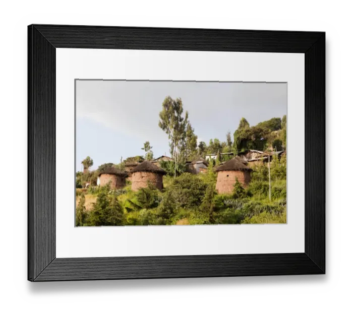Framed Print : The rock-hewn churches of Lalibela, Ethiopia