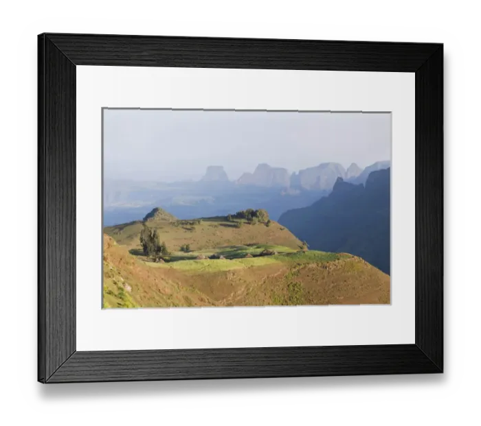 Framed Print : The village Amiwalka near Semien Mountains National Park, Ethiopia