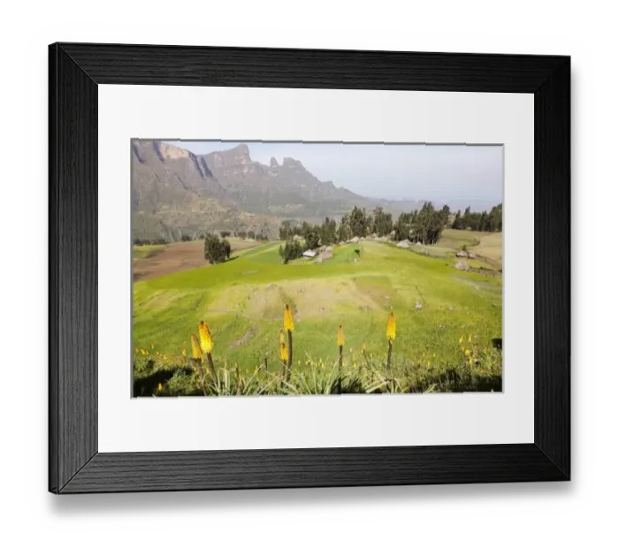 Framed Print : The village Amiwalka near Semien Mountains National Park, Ethiopia