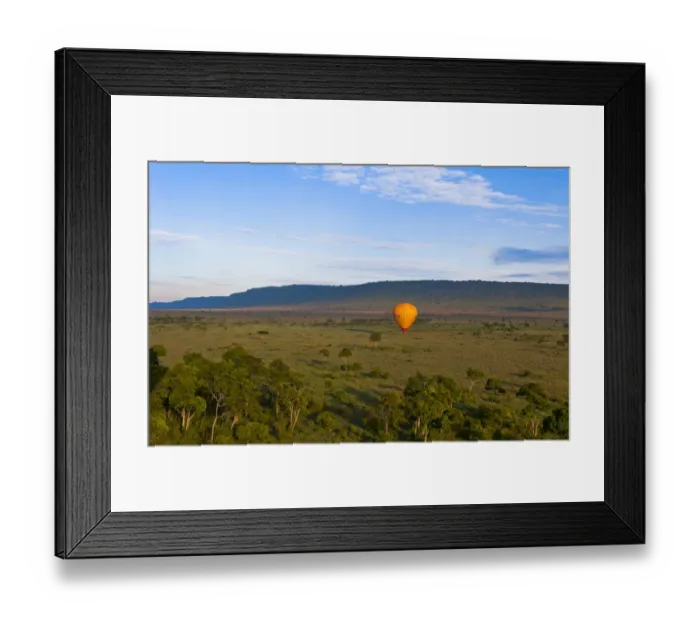 Framed Print : Kenya Masai Mara Africa hot air ballooning over the Masai Mara National Park