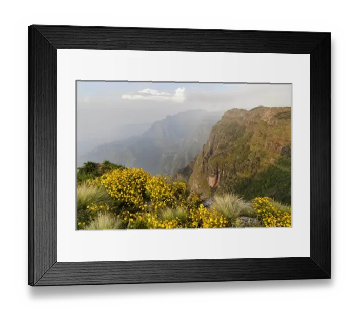 Framed Print : Landscape in the Semien Mountains National Park, Ethiopia