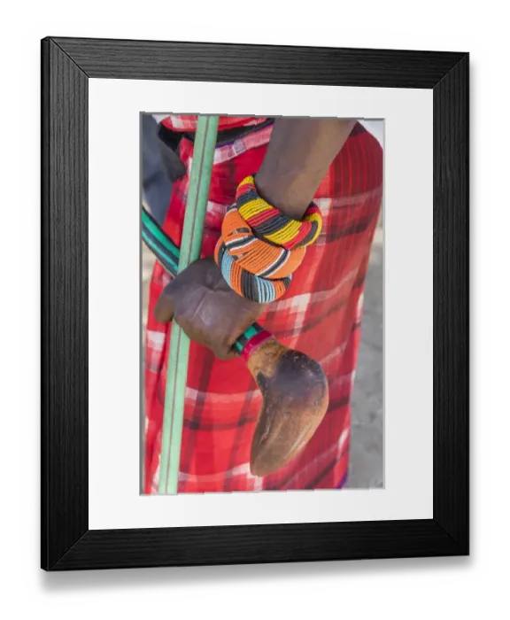 Framed Print : Africa, Kenya, Samburu National Reserve. Tribal handicrafts, jewelry. 2016-08-04