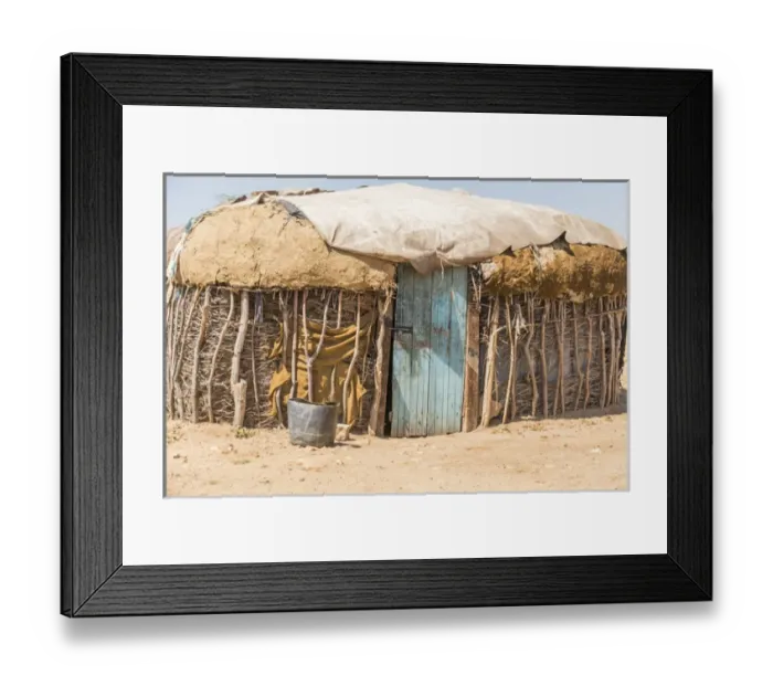 Framed Print : Africa, Kenya, Samburu National Reserve. Indigenous house. 2016-08-04