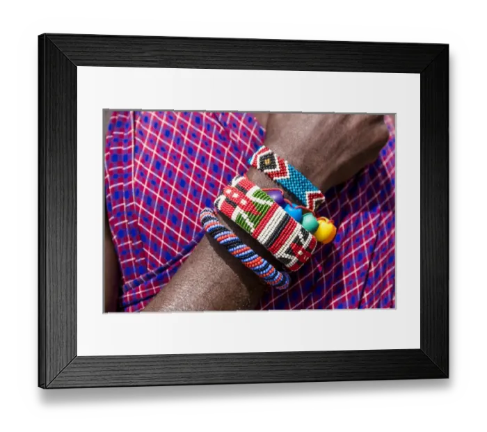 Framed Print : Africa, Kenya, Masai Mara National Reserve, Mara Ashnil region. Masai tribal jewelry