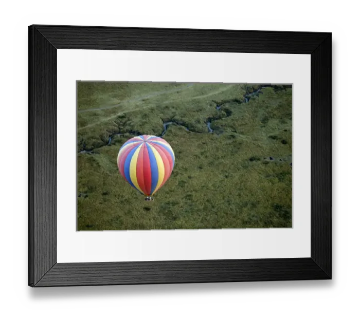Framed Print : Africa, Kenya, Msai Mara. Hot-Air Ballooning over the Mara River Framed Print : Africa, Kenya, Msai Mara. Hot-Air Ballooning over the Mara River