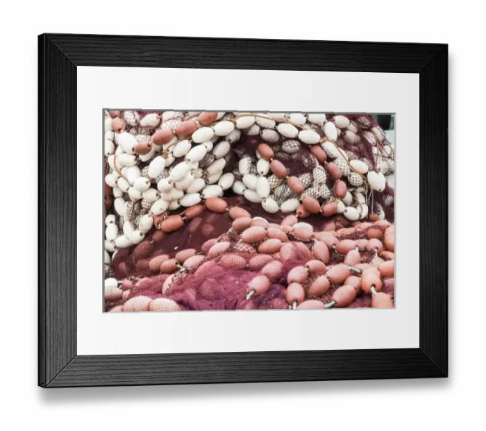 Framed Print : Africa, North Africa, Morocco, Rabat, Sale, red and white fishing nets at the mouth of Framed Print : Africa, North Africa, Morocco, Rabat, Sale, red and white fishing nets at the mouth of