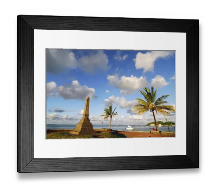 Framed Print : Mauritius, Mahebourg, view of a built structure with sea in the background Framed Print : Mauritius, Mahebourg, view of a built structure with sea in the background