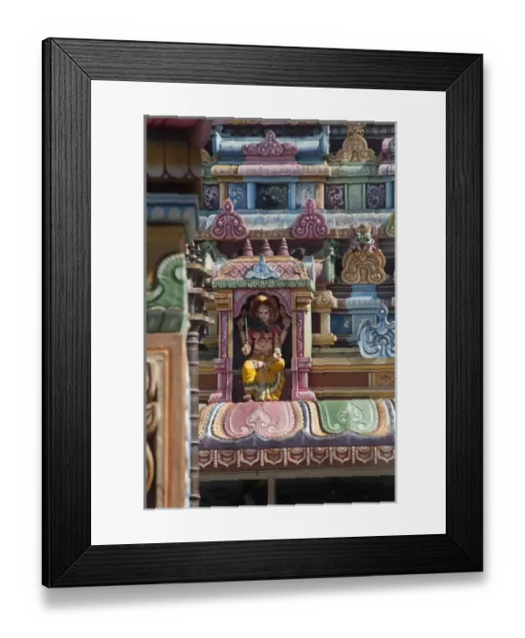 Framed Print : Island of Mauritius, Port Louis. Indian temple, detail
