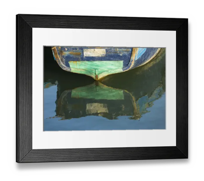 Framed Print : Africa, Morocco, Essouira. An artistic watercolor effect of a wooden boat floating Framed Print : Africa, Morocco, Essouira. An artistic watercolor effect of a wooden boat floating