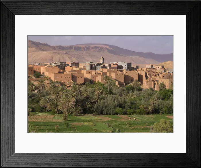 Framed Print : Africa, Morocco. The oasis behind the village of Tinerhir is a rich farming area Framed Print : Africa, Morocco. The oasis behind the village of Tinerhir is a rich farming area