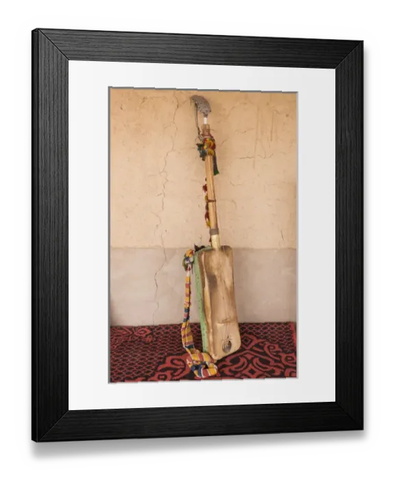 Framed Print : Africa, Morocco, Sahara region. Hajhouj or guembri musical instrument used in Gnawa music Framed Print : Africa, Morocco, Sahara region. Hajhouj or guembri musical instrument used in Gnawa music