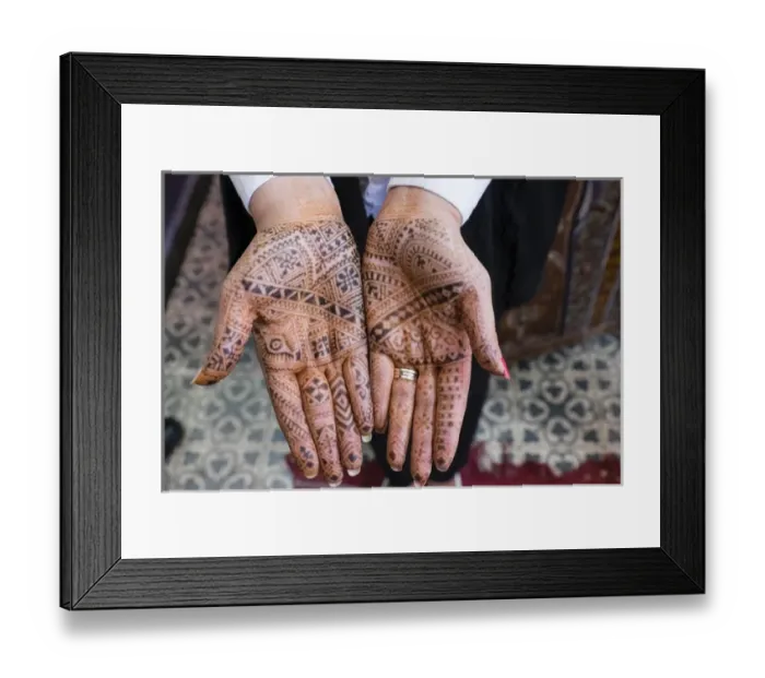 Framed Print : North Africa, Morocco, Marrakech. Henna Hands Framed Print : North Africa, Morocco, Marrakech. Henna Hands