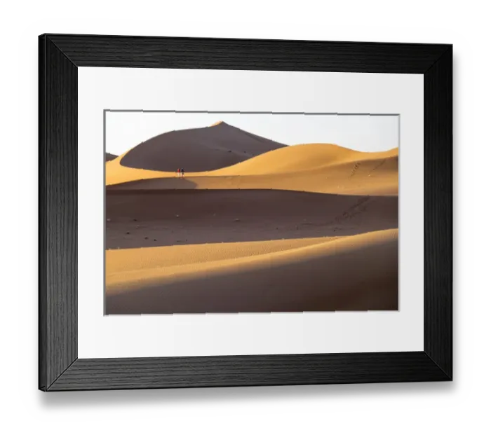 Framed Print : Morocco, Erg Chegaga (or Chigaga) is a Saharan sand dune (approximately 40 km to 15 km wide)