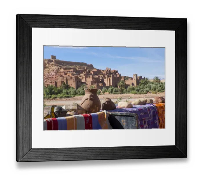 Framed Print : Africa, North Africa, Morocco, Ouarzazate, Ait Benhaddou, a fortified city, or ksar Framed Print : Africa, North Africa, Morocco, Ouarzazate, Ait Benhaddou, a fortified city, or ksar