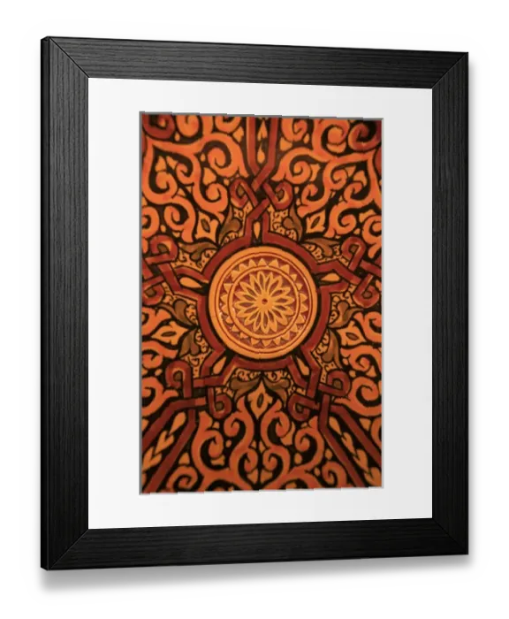Framed Print : Africa, Morocco. Hand-painted glazed bowl detail Framed Print : Africa, Morocco. Hand-painted glazed bowl detail