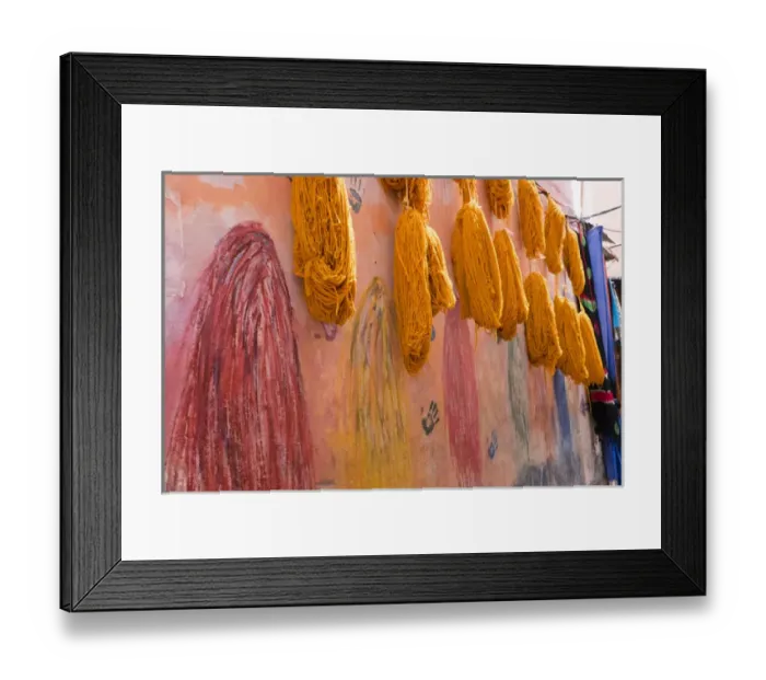 Framed Print : North Africa, Morocco, Marrakech. Dying works section (yarn, wool)of Jemna El Efna Framed Print : North Africa, Morocco, Marrakech. Dying works section (yarn, wool)of Jemna El Efna