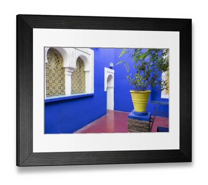 Framed Print : North Africa, Morocco, Marrakech, Jacques Majorelle Botanical Gardens. 12 acres, designed in the 1920s Framed Print : North Africa, Morocco, Marrakech, Jacques Majorelle Botanical Gardens. 12 acres, designed in the 1920s