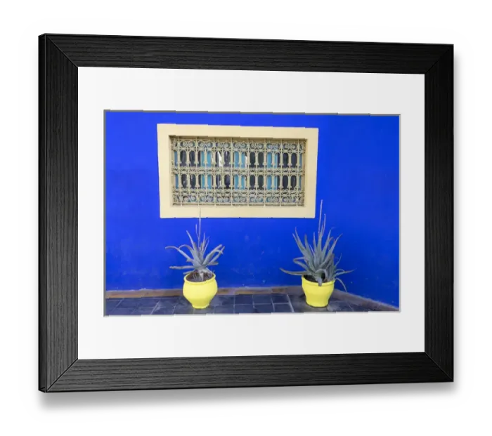 Framed Print : North Africa, Morocco, Marrakech, Jacques Majorelle Botanical Gardens. 12 acres, designed in the 1920s Framed Print : North Africa, Morocco, Marrakech, Jacques Majorelle Botanical Gardens. 12 acres, designed in the 1920s