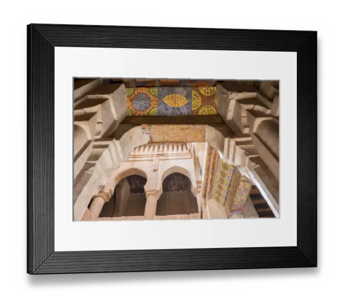 Framed Print : North Africa, Morocco, south of Morocco, tuareg wall and ceiling paintings, Tamnougalt