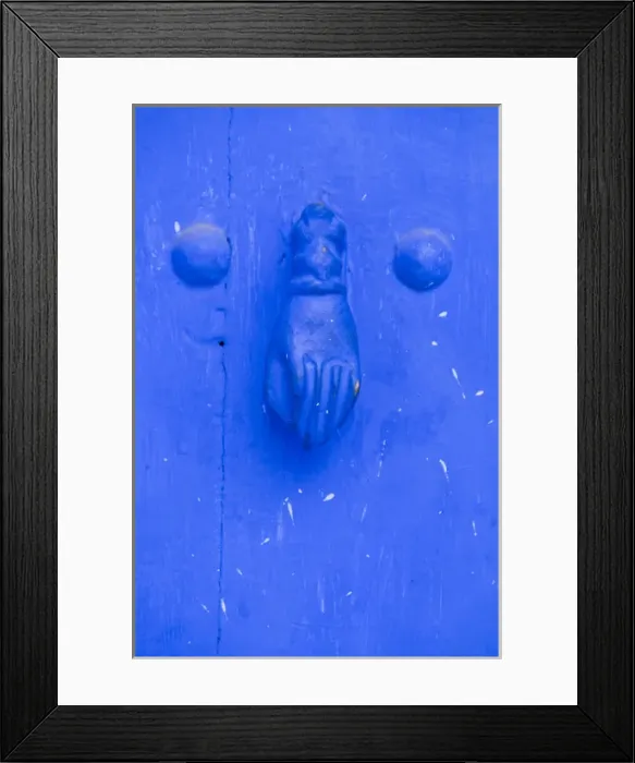 Framed Print : Africa, North Africa, Morocco, Chefchaouen or Chaouen, Traditional door knocker