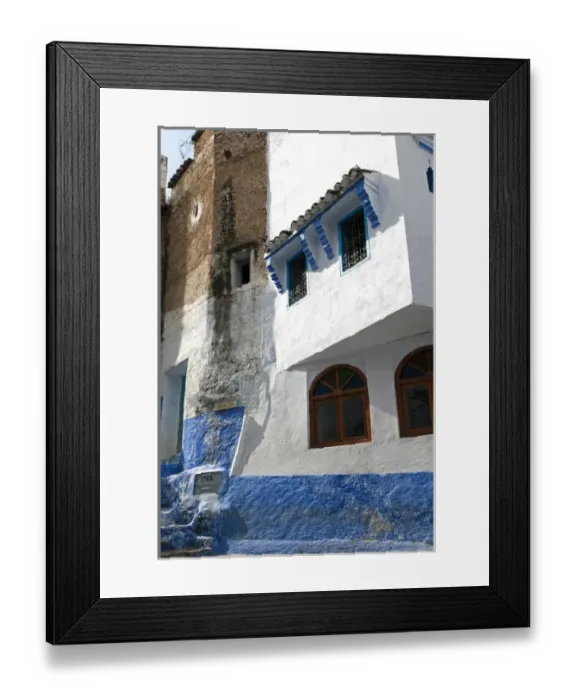 Framed Print : Chefchaouen (Chaouen), Tangeri-Tetouan Region, Rif Mountains, Morocco, North Africa