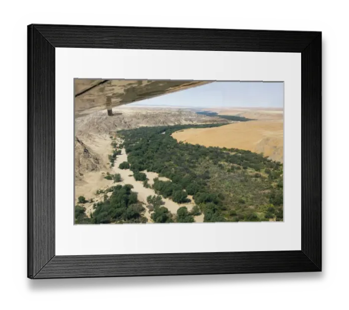 Framed Print : Africa, Namibia, Namib Desert. Aerial view of the Kuisib Riverbed Framed Print : Africa, Namibia, Namib Desert. Aerial view of the Kuisib Riverbed