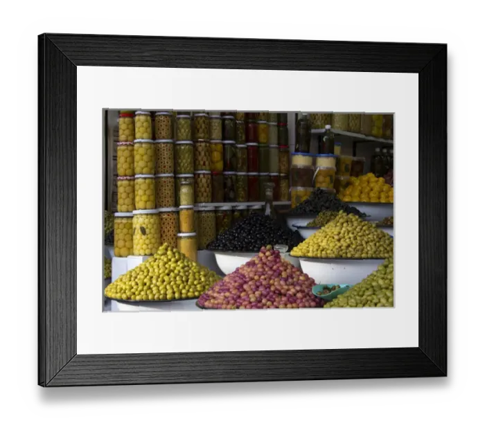 Framed Print : Africa, Morocco, Marrakech. Olives of Marrakech Souks Framed Print : Africa, Morocco, Marrakech. Olives of Marrakech Souks
