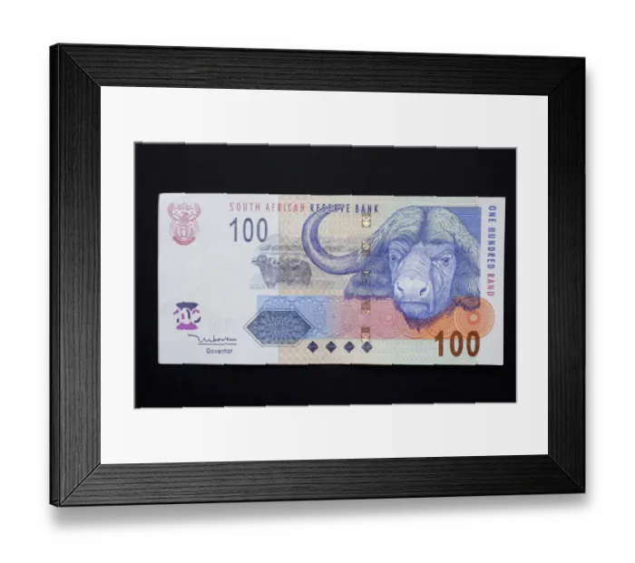 Framed Print : Africa, South Africa. Close-up of South African rand paper money Framed Print : Africa, South Africa. Close-up of South African rand paper money