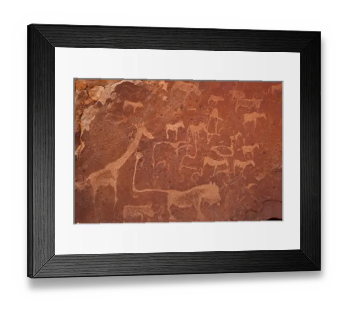 Framed Print : Africa, Namibia, Damaraland, Twyfelfontein. Close-up of rock engravings or petroglyphs Framed Print : Africa, Namibia, Damaraland, Twyfelfontein. Close-up of rock engravings or petroglyphs