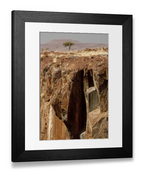 Framed Print : Africa, Namibia, Palmwag Conservancy. View of Uab Canyon