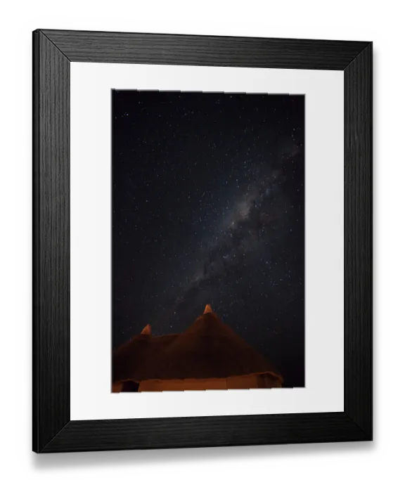 Framed Print : Africa, Namibia, Namib Desert, Namib Naukluft Park. View of Milky Way above the Dune Lodge