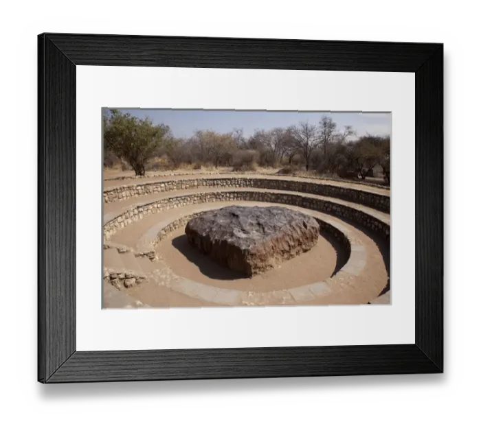 Framed Print : Africa, Namibia. View of the Hoba Meteorite Framed Print : Africa, Namibia. View of the Hoba Meteorite
