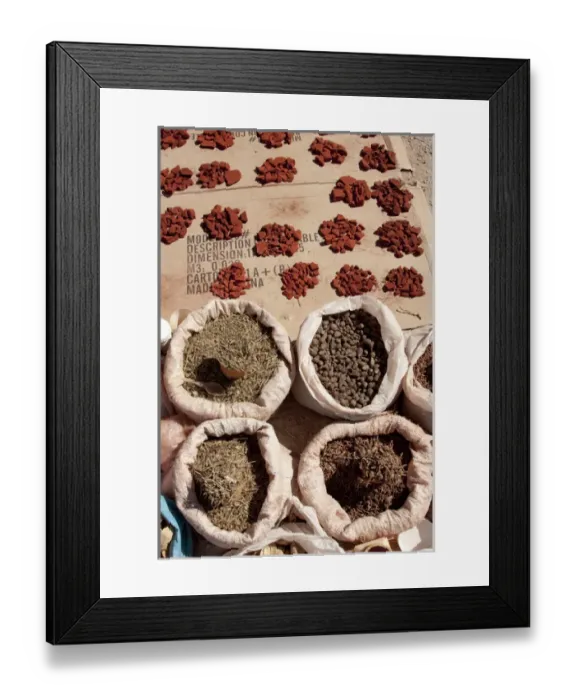 Framed Print : Africa, Namibia, Opuwo. Fragrant herbs and ochre at the market Framed Print : Africa, Namibia, Opuwo. Fragrant herbs and ochre at the market