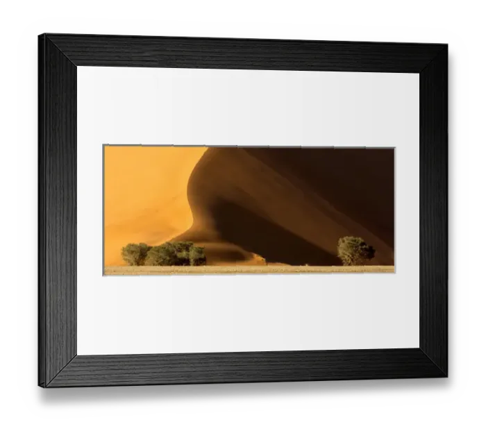 Framed Print : Africa, Namibia, Namib-Naukluft Park. Dune at sunset