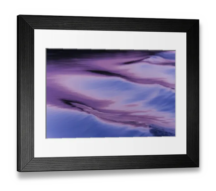 Framed Print : Africa, Namibia, Caprivi Strip, Mazambala Island Lodge. Abstract of light pattern on water
