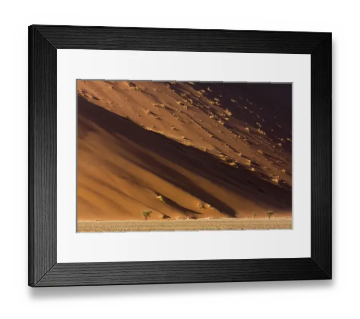 Framed Print : Africa, Namibia, Namib-Naukluft Park. Desert sand dune at sunset