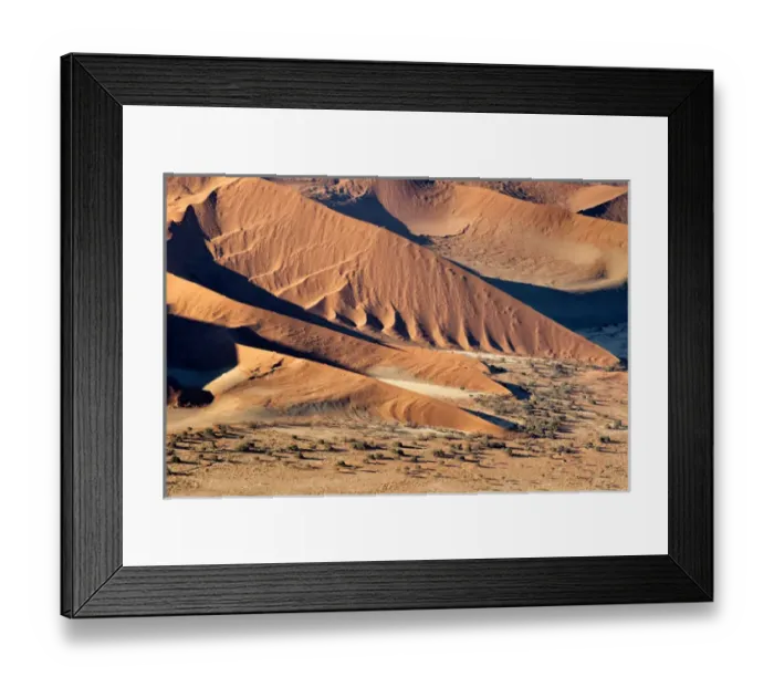 Framed Print : Africa, Namibia, Namib-Naukluft Park. Aerial of desert landscape
