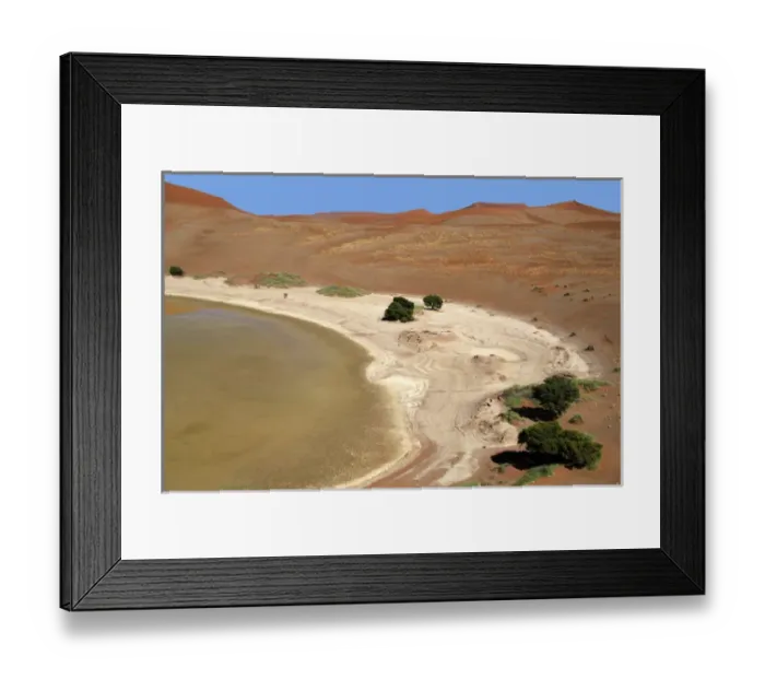 Framed Print : Africa, Namibia, Sossusvlei. Sossusvlei Pan, with some water Framed Print : Africa, Namibia, Sossusvlei. Sossusvlei Pan, with some water
