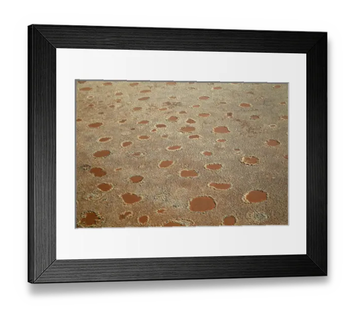 Framed Print : Africa, Namibia, Sossusvlei. Aerial view of fairy circles dotting the landscape of Framed Print : Africa, Namibia, Sossusvlei. Aerial view of fairy circles dotting the landscape of