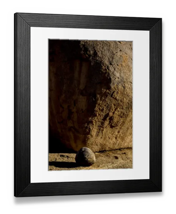 Framed Print : Africa, South Africa, Richtersveld National Park. Close-up of large and small boulder Framed Print : Africa, South Africa, Richtersveld National Park. Close-up of large and small boulder