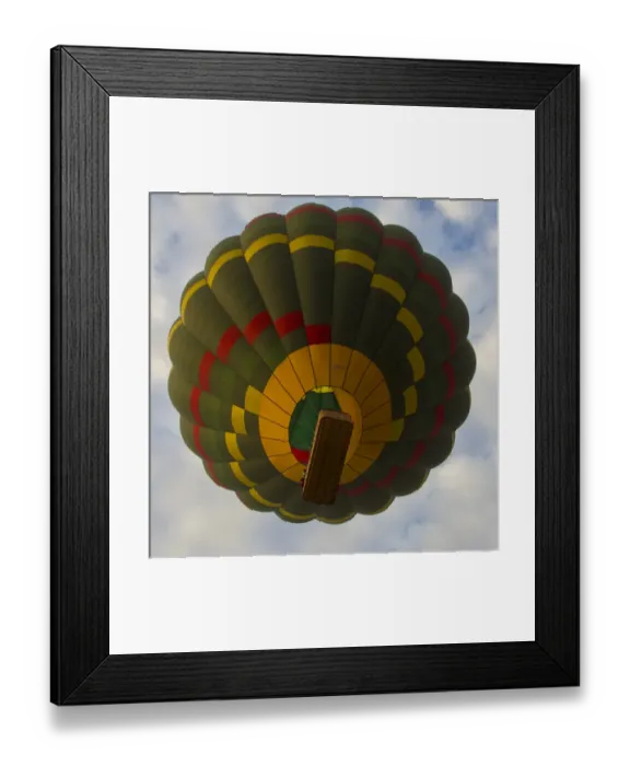 Framed Print : Africa. Tanzania. Hot air balloon crossing the Mara river in Serengeti NP