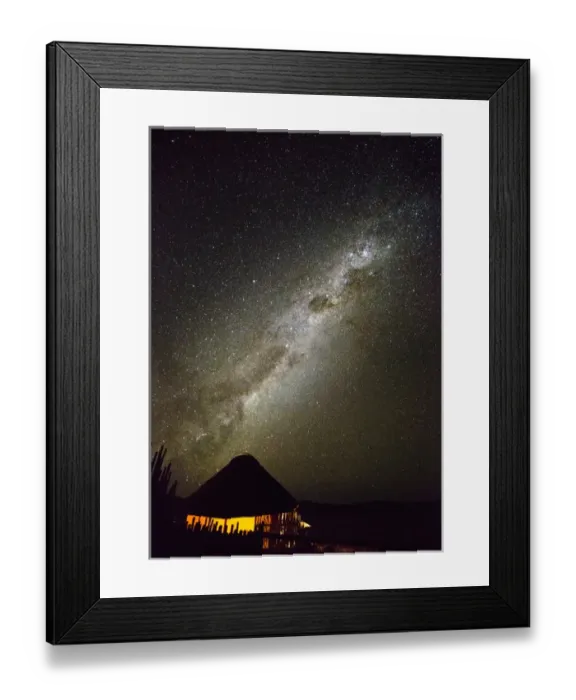 Framed Print : Africa, Namibia. Milky Way and night sky. Credit as: Bill young  /  Jaynes Gallery  /  DanitaDelimont