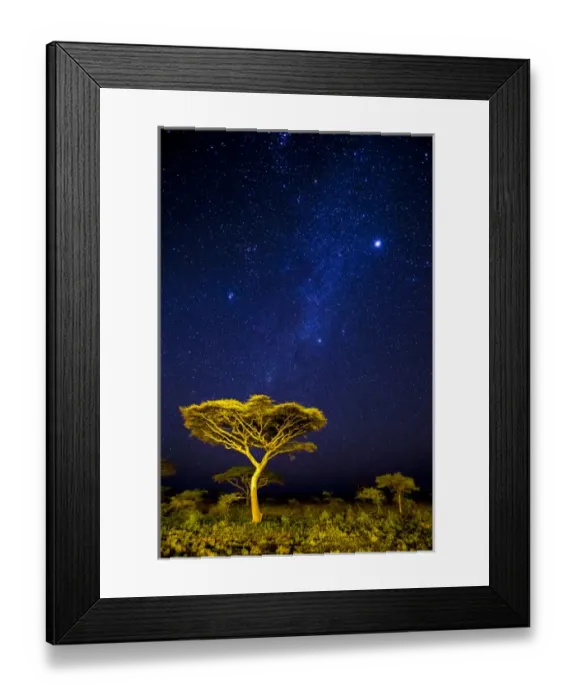 Framed Print : Africa. Tanzania. Stars of the Milky Way illuminate the night sky at Ndutu in Serengetti Framed Print : Africa. Tanzania. Stars of the Milky Way illuminate the night sky at Ndutu in Serengetti