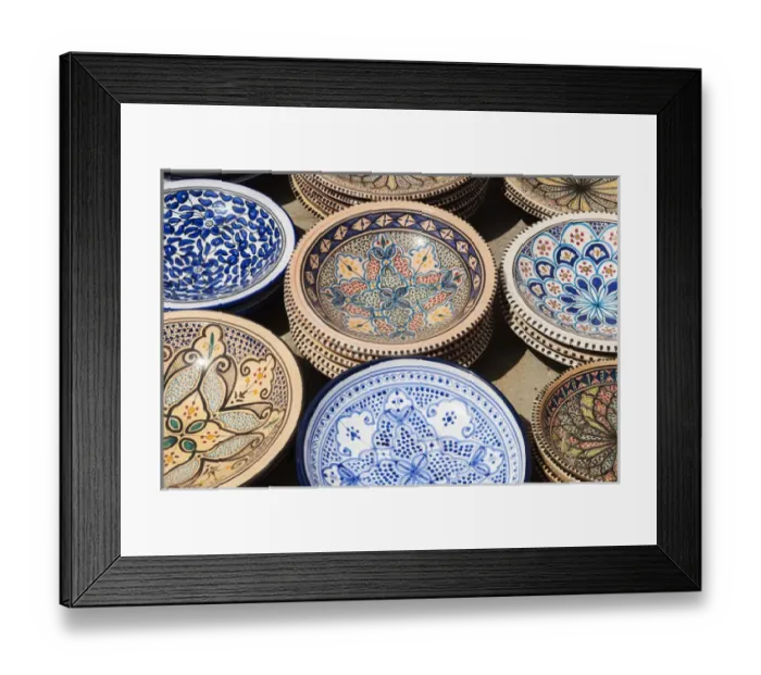 Framed Print : Pottery for sale, Tabarka, Tunisia, North Africa, Africa