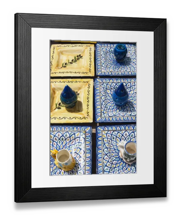 Framed Print : Pottery for sale, Tabarka, Tunisia, North Africa, Africa Framed Print : Pottery for sale, Tabarka, Tunisia, North Africa, Africa