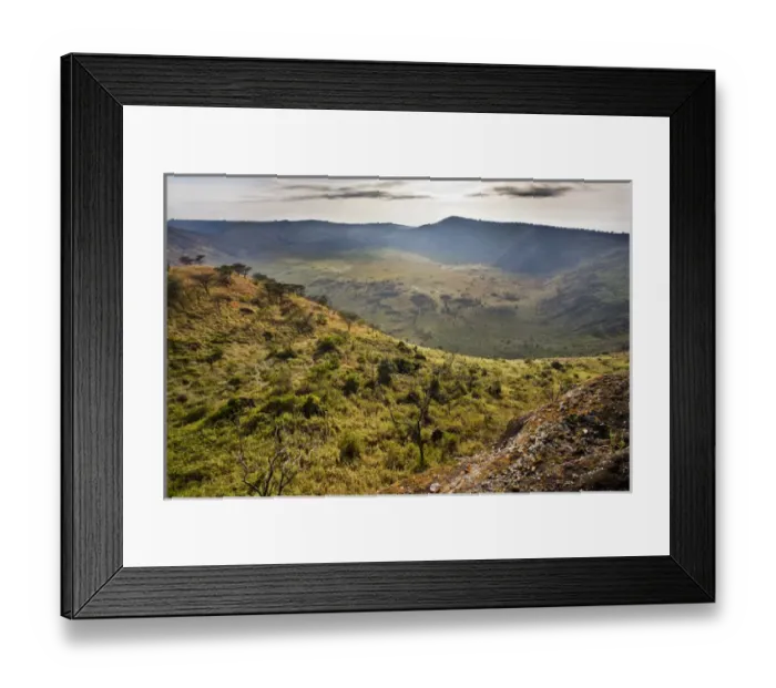 Framed Print : The Crater Area in Queen Elizabeth National Park, Kasese, Uganda, East Africa, Africa