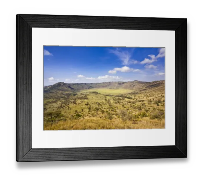 Framed Print : The Crater Area in Queen Elizabeth National Park, Kasese, Uganda, East Africa, Africa