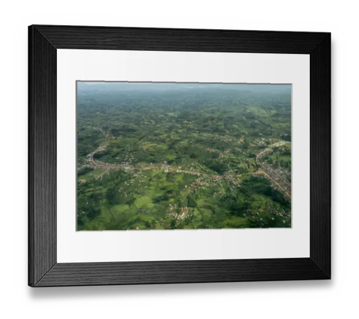 Framed Print : Aerial view of Uganda between Entebbe and Bwindi. Uganda Framed Print : Aerial view of Uganda between Entebbe and Bwindi. Uganda