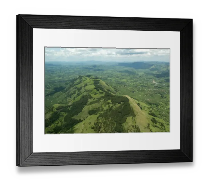 Framed Print : Aerial landscape in south western Uganda